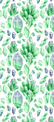 Rolgordijn voor het raam Groene kristallen