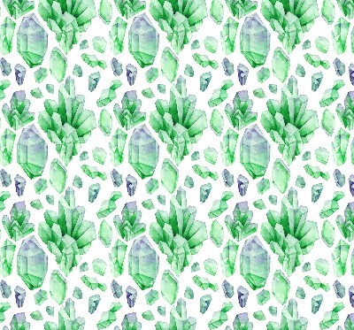 Rolgordijn voor het raam Groene kristallen