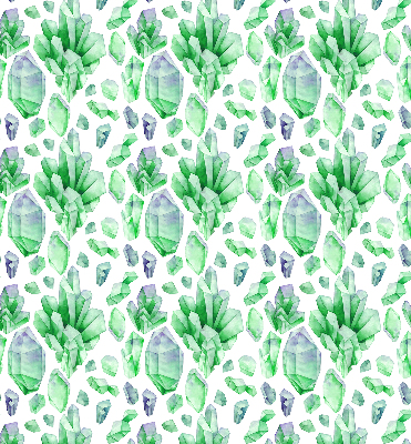 Rolgordijn voor het raam Groene kristallen