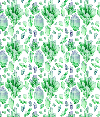 Rolgordijn voor het raam Groene kristallen