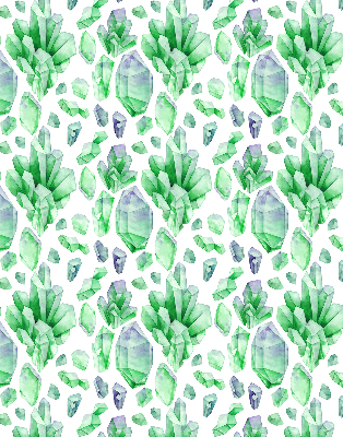 Rolgordijn voor het raam Groene kristallen