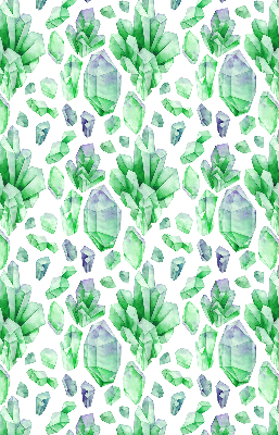 Rolgordijn voor het raam Groene kristallen