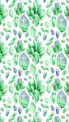 Rolgordijn voor het raam Groene kristallen