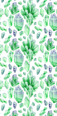 Rolgordijn voor het raam Groene kristallen