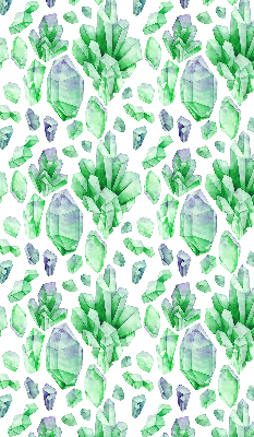 Rolgordijn voor het raam Groene kristallen