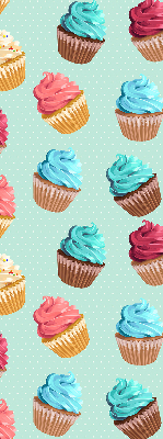 Rolgordijn voor het raam Cupcakes