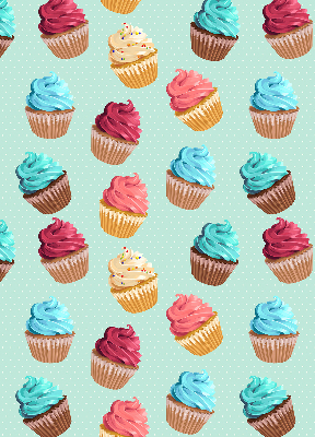 Rolgordijn voor het raam Cupcakes