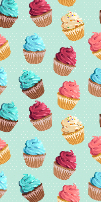 Rolgordijn voor het raam Cupcakes