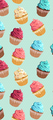 Rolgordijn voor het raam Cupcakes