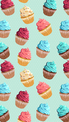 Rolgordijn voor het raam Cupcakes