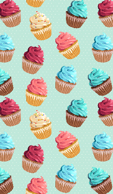 Rolgordijn voor het raam Cupcakes