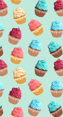 Rolgordijn voor het raam Cupcakes