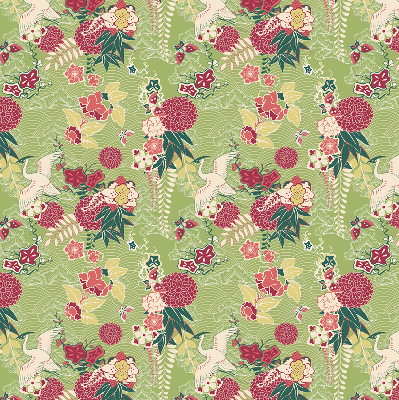 Rolgordijn verduisterend Reiger en planten