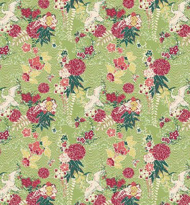 Rolgordijn verduisterend Reiger en planten