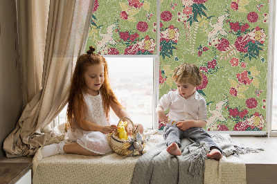 Rolgordijn verduisterend Reiger en planten
