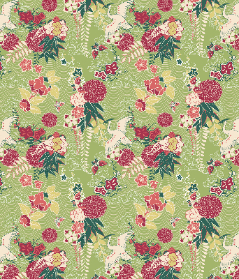 Rolgordijn verduisterend Reiger en planten