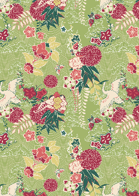 Rolgordijn verduisterend Reiger en planten