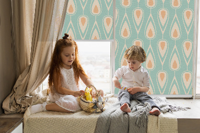 Rolgordijn voor het raam Kleurrijke avocado