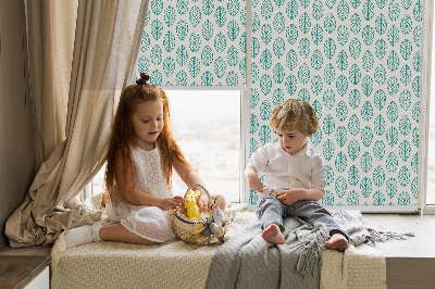 Rolgordijn verduisterend Blauwe bladeren