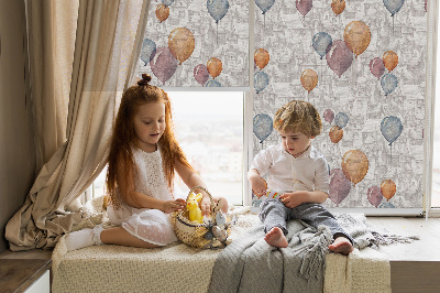 Rolgordijn voor het raam Ballonnen