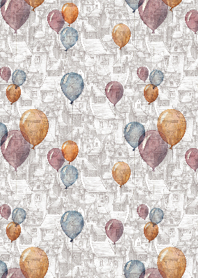 Rolgordijn voor het raam Ballonnen