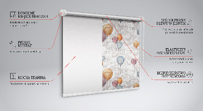 Rolgordijn voor het raam Ballonnen