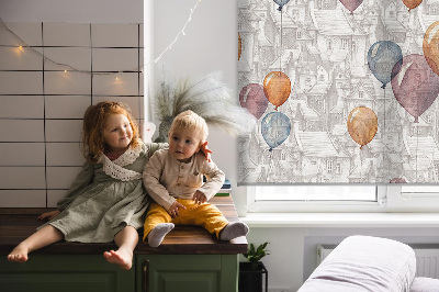 Rolgordijn voor het raam Ballonnen