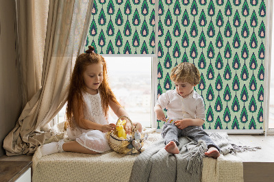 Rolgordijn voor het raam Getekende avocado