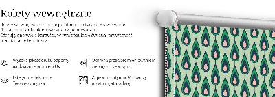 Rolgordijn voor het raam Getekende avocado