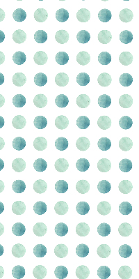 Rolgordijn voor het raam Turquoise stippen op een witte achtergrond