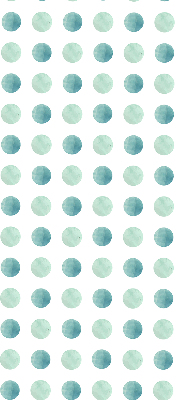 Rolgordijn voor het raam Turquoise stippen op een witte achtergrond