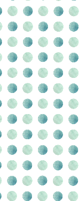 Rolgordijn voor het raam Turquoise stippen op een witte achtergrond