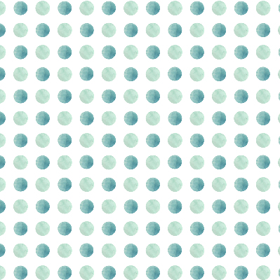 Rolgordijn voor het raam Turquoise stippen op een witte achtergrond