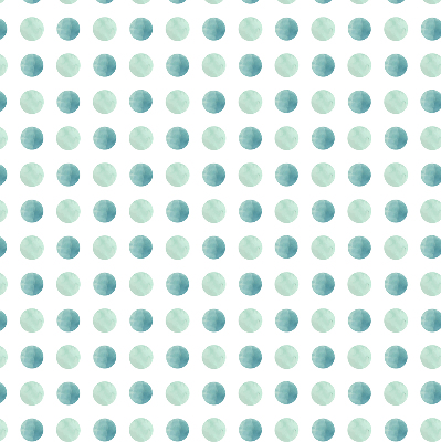 Rolgordijn voor het raam Turquoise stippen op een witte achtergrond