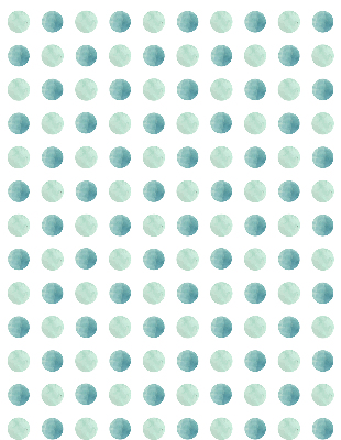 Rolgordijn voor het raam Turquoise stippen op een witte achtergrond