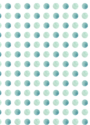 Rolgordijn voor het raam Turquoise stippen op een witte achtergrond