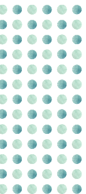 Rolgordijn voor het raam Turquoise stippen op een witte achtergrond