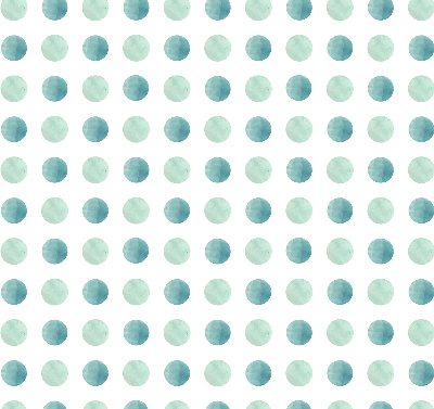 Rolgordijn voor het raam Turquoise stippen op een witte achtergrond