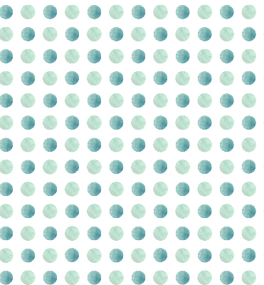 Rolgordijn voor het raam Turquoise stippen op een witte achtergrond