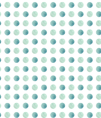 Rolgordijn voor het raam Turquoise stippen op een witte achtergrond