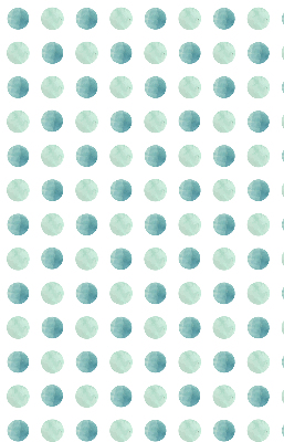 Rolgordijn voor het raam Turquoise stippen op een witte achtergrond