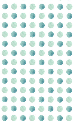 Rolgordijn voor het raam Turquoise stippen op een witte achtergrond