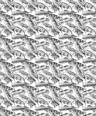 Rolgordijn voor het raam Varenbladeren