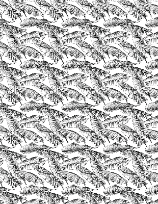 Rolgordijn voor het raam Varenbladeren