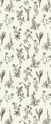 Rolgordijn verduisterend Getekende bloemen