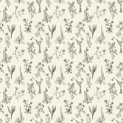 Rolgordijn verduisterend Getekende bloemen