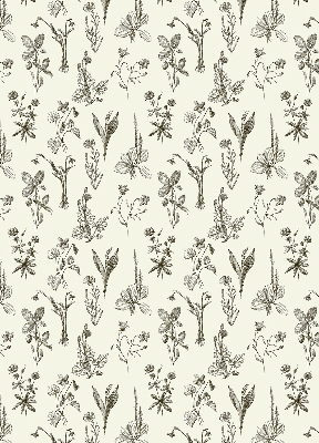 Rolgordijn verduisterend Getekende bloemen