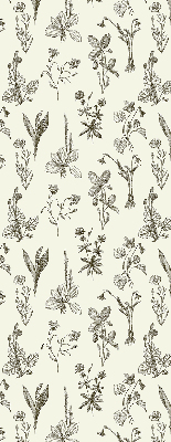 Rolgordijn verduisterend Getekende bloemen