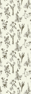 Rolgordijn verduisterend Getekende bloemen