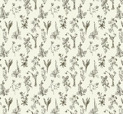 Rolgordijn verduisterend Getekende bloemen